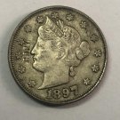 1897 United States V Five Cents Nickel Copy Coin 1897 United States V Five Cents Nickel Copy Coin