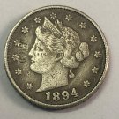 1894 United States V Five Cents Nickel Copy Coin 1894 United States V Five Cents Nickel Copy Coin