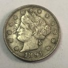1891 United States V Five Cents Nickel Copy Coin 1891 United States V Five Cents Nickel Copy Coin
