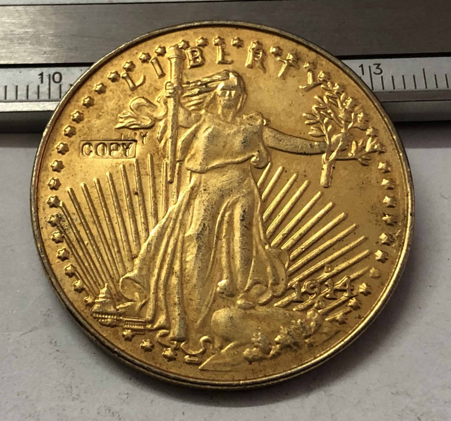 1914 United States Saint Gaudens $20 Twenty Dollars Gold Copy Coin