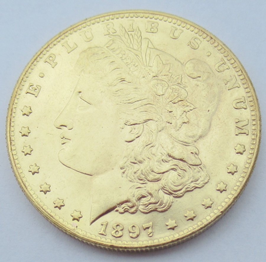 1897 United States Morgan One Dollar Gold Plated Copy Coin