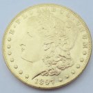 1897 United States Morgan One Dollar Gold Plated Copy Coin 1897 United States Morgan One Dollar Gold Plated Copy Coin