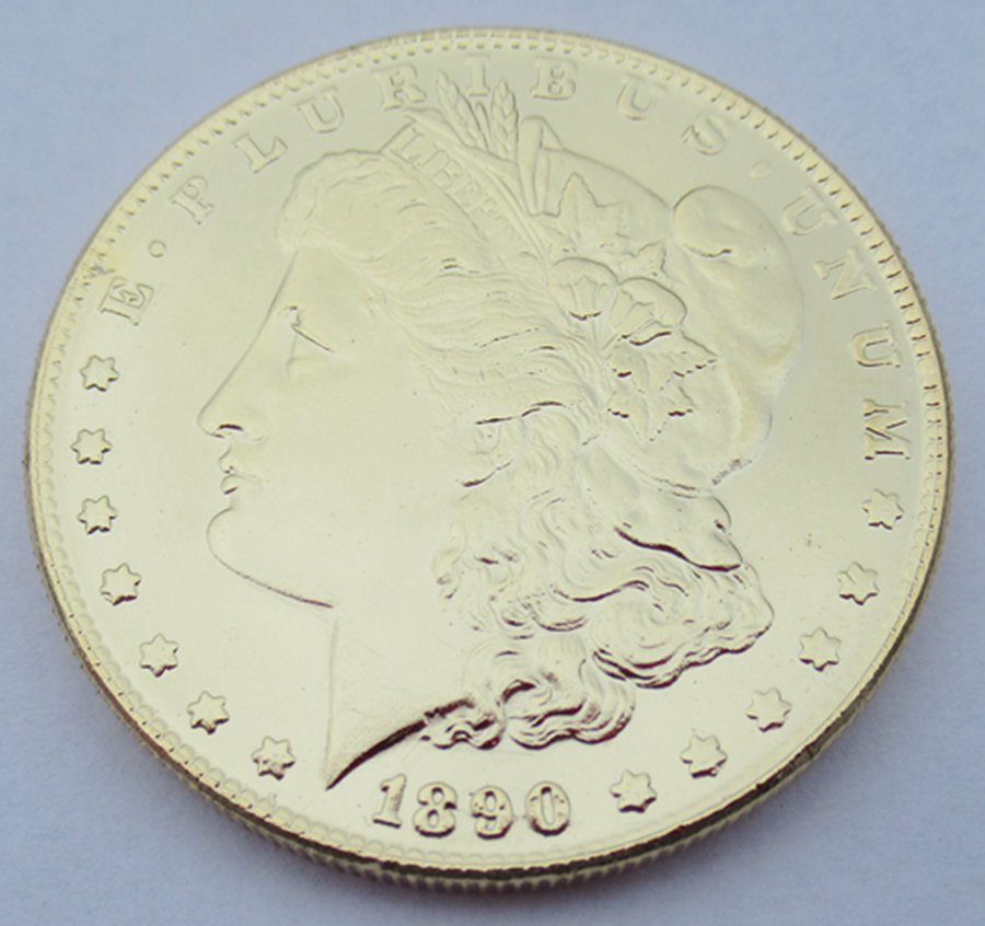 1890 United States Morgan One Dollar Gold Plated Copy Coin