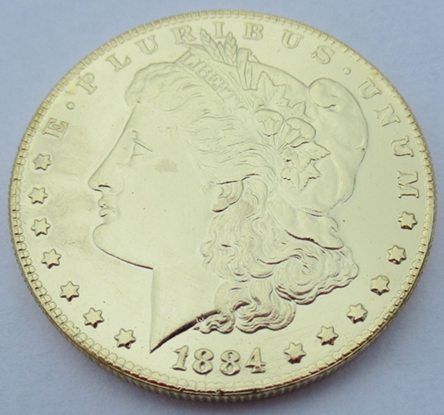 1884-CC United States Morgan One Dollar Gold Plated Copy Coin