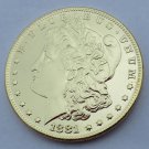 1881-CC United States Morgan One Dollar Gold Plated Copy Coin