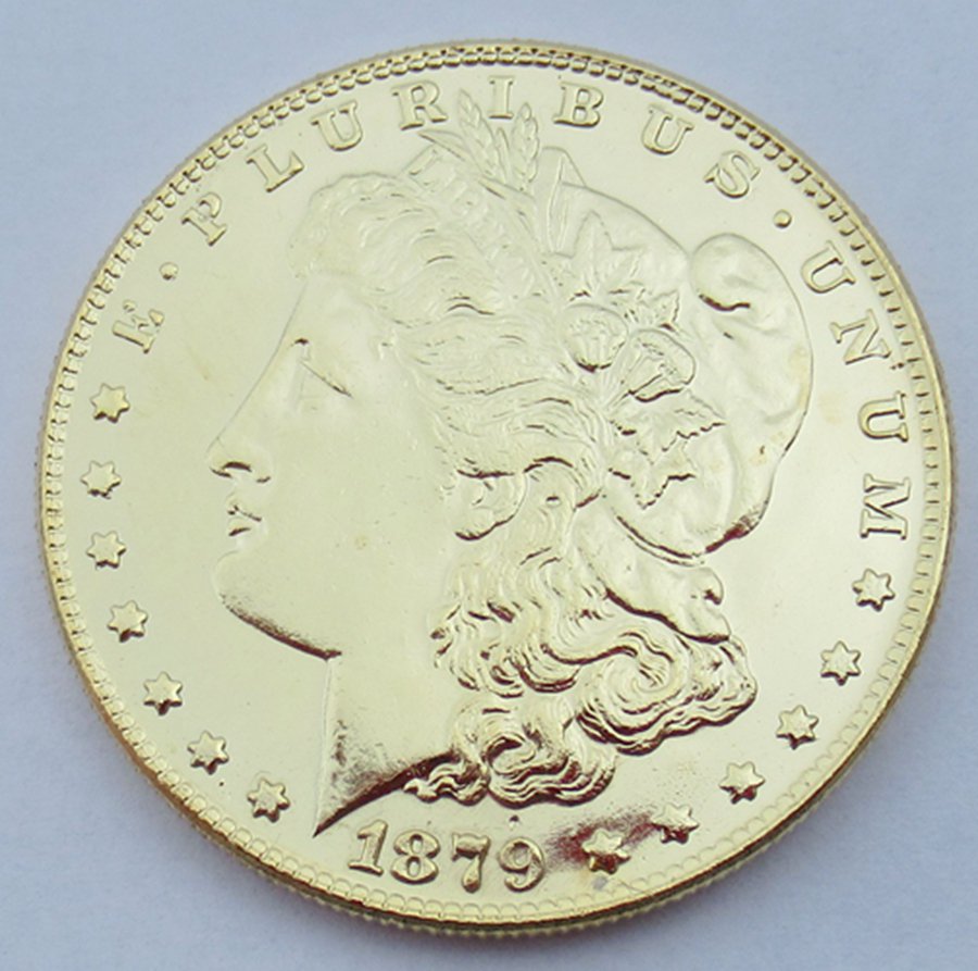 1879-CC United States Morgan One Dollar Gold Plated Copy Coin