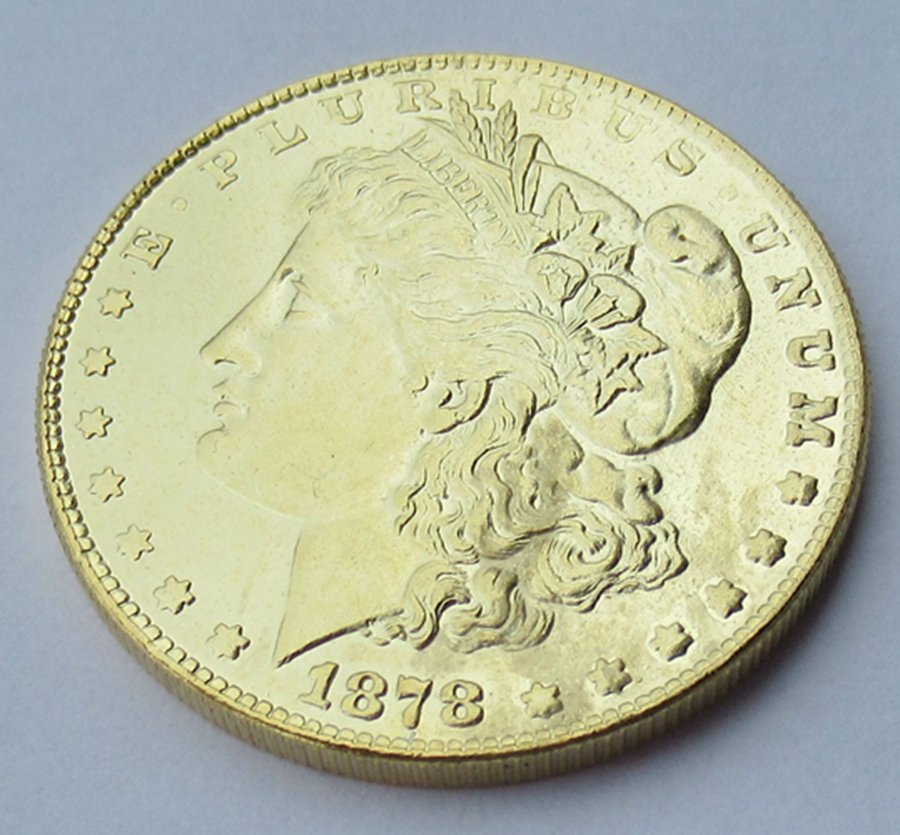 1878-CC United States Morgan One Dollar Gold Plated Copy Coin