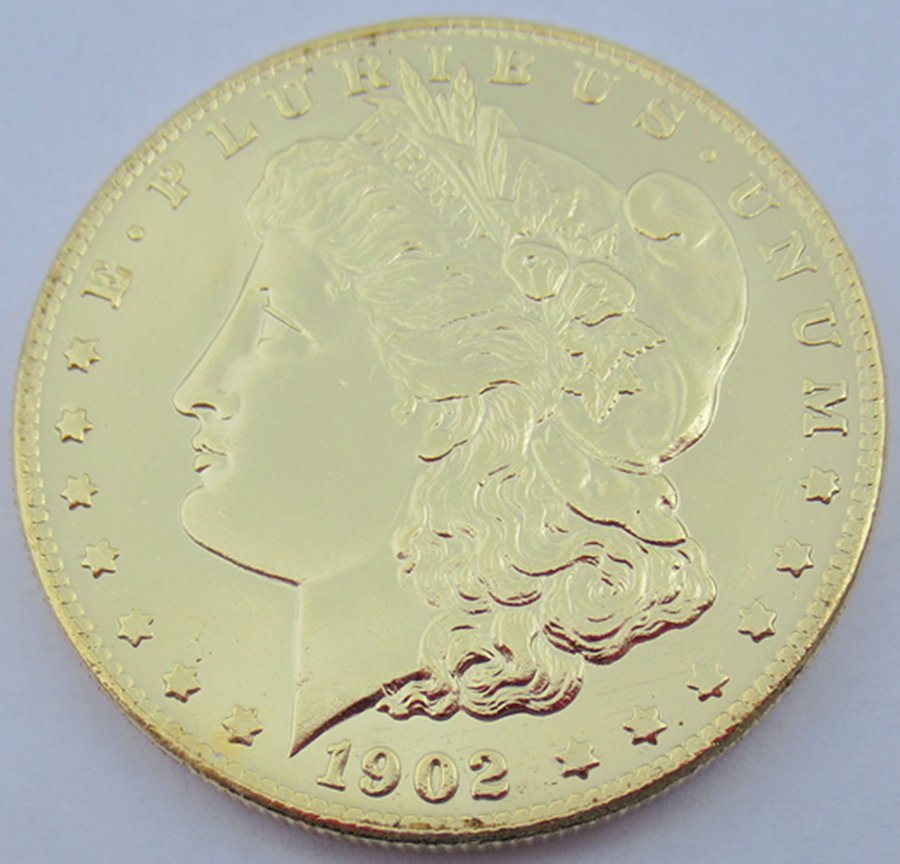 1902 United States Morgan One Dollar Gold Plated Copy Coin