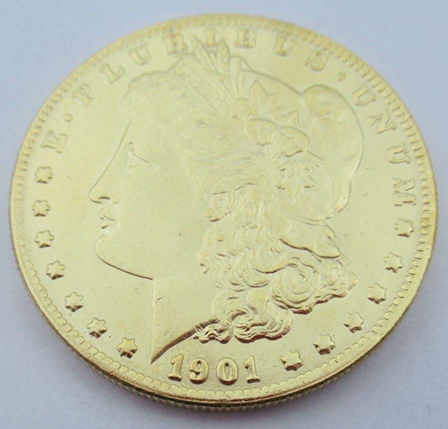 1901 United States Morgan One Dollar Gold Plated Copy Coin