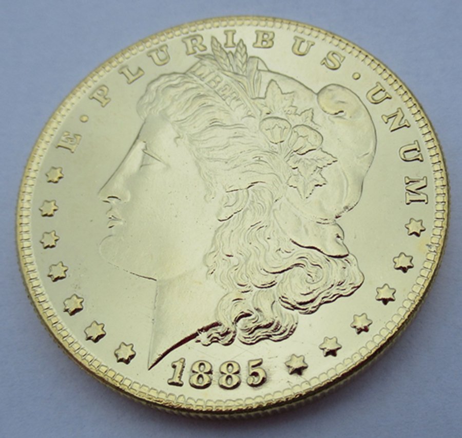 1885-CC United States Morgan One Dollar Gold Plated Copy Coin