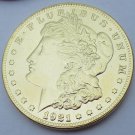 1921 United States Morgan One Dollar Gold Plated Copy Coin 1921 United States Morgan One Dollar Gold Plated Copy Coin