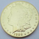 1886 United States Morgan One Dollar Gold Plated Copy Coin 1886 United States Morgan One Dollar Gold Plated Copy Coin