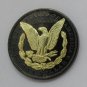 1904-S United States Black Ruthenium Morgan Dollar 2 Sided Gold Plated Copy Coin