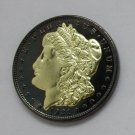 1921-D United States Black Ruthenium Morgan Dollar 2 Sided Gold Plated Copy Coin 1921-D United States Black Ruthenium Morgan Dollar 2 Sided Gold Plated Copy Coin