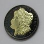 1921-D United States Black Ruthenium Morgan Dollar 2 Sided Gold Plated Copy Coin