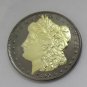 1890-CC United States Black Ruthenium Morgan Dollar 2 Sided Gold Plated Copy Coin
