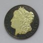 1884-CC United States Black Ruthenium Morgan Dollar 2 Sided Gold Plated Copy Coin
