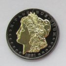 1881-CC United States Black Ruthenium Morgan Dollar 2 Sided Gold Plated Copy Coin 1881-CC United States Black Ruthenium Morgan Dollar 2 Sided Gold Plated Copy Coin