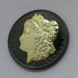 1880-CC United States Black Ruthenium Morgan Dollar 2 Sided Gold Plated Copy Coin