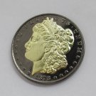 1878-CC United States Black Ruthenium Morgan Dollar 2 Sided Gold Plated Copy Coin 1878-CC United States Black Ruthenium Morgan Dollar 2 Sided Gold Plated Copy Coin