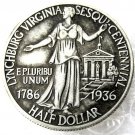 US 1936 Lynchburg Silver Commem Half Dollar Rare Circulated Copy Coins For Collection US 1936 Lynchburg Silver Commem Half Dollar Rare Circulated Copy Coins For Collection