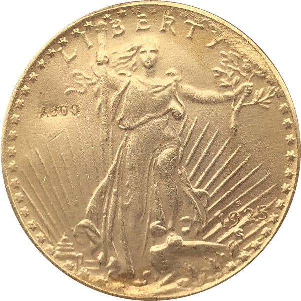 US 1925-S Saint Gaudens $20 Twenty Dollars Gold Copy Coin  For Collection