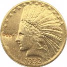 US 1932 Indian Head Half Eagle $10 Ten Dollars Gold Copy Coin  For Collection