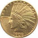 US 1908-D Indian Head Half Eagle $10 Ten Dollars Gold Copy Coin For Collection US 1908-D Indian Head Half Eagle $10 Ten Dollars Gold Copy Coin For Collection
