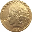US 1910-D Indian Head Half Eagle $10 Ten Dollars Gold Copy Coin For Collection US 1910-D Indian Head Half Eagle $10 Ten Dollars Gold Copy Coin For Collection