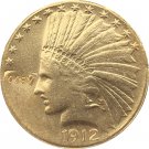 US 1912 Indian Head Half Eagle $10 Ten Dollars Gold Copy Coin  For Collection