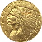 US 1914 Indian Half Eagle $5 Five Dollars Gold Copy Coin  For Collection