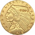 US 1912 Indian Half Eagle $5 Five Dollars Gold Copy Coin For Collection US 1912 Indian Half Eagle $5 Five Dollars Gold Copy Coin For Collection