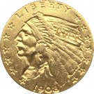 US 1908-D Indian Half Eagle $5 Five Dollars Gold Copy Coin For Collection US 1908-D Indian Half Eagle $5 Five Dollars Gold Copy Coin For Collection