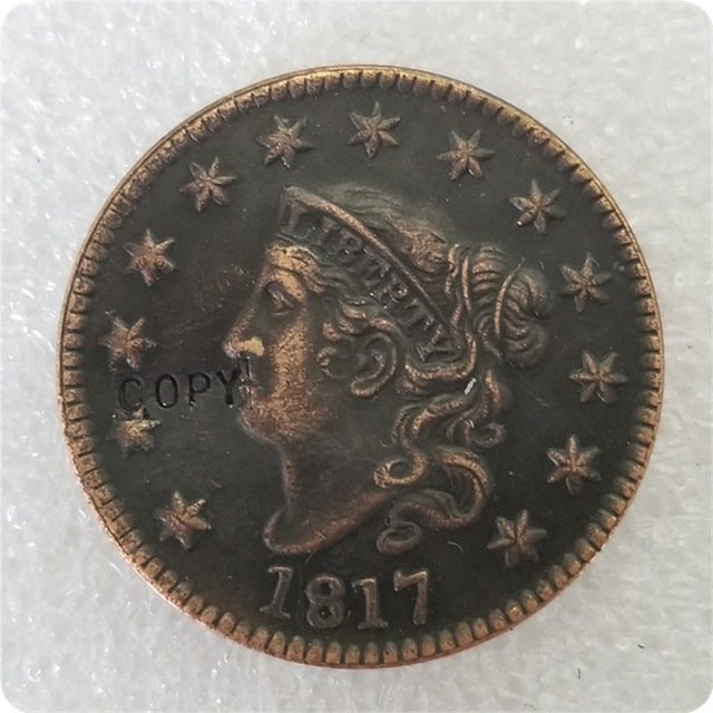 US 1817 Coronet Head Large Cent Copy Coin For Collection