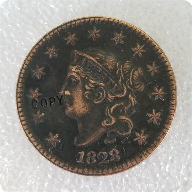 US 1828 Coronet Head Large Cent Copy Coin For Collection