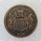 US 1865 2C Two Cent Piece Copy Coin  For Collection