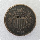 US 1869 2C Two Cent Piece Copy Coin  For Collection