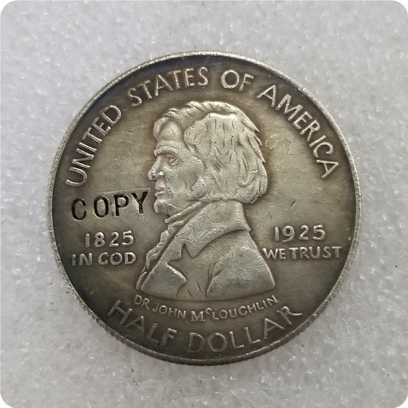 US 1925 Fort Vancouver Commemorative Half Dollar Copy Coins  For Collection