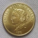US 1874 Bickford $10.00 Ten Dollar Gold Copy Coins
