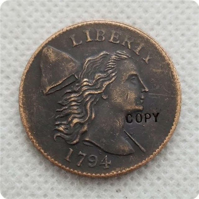 US 1794 Flowing Hair Liberty Capped Large Cent Copy Coin  For Collection
