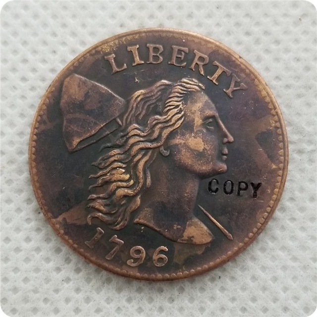 US 1796 Flowing Hair Liberty Capped Large Cent Copy Coin  For Collection