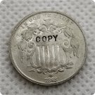 US 1868 Shield Nickel 5C Five Cent No Rays Copy Coin For Collection US 1868 Shield Nickel 5C Five Cent No Rays Copy Coin For Collection
