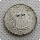 US 1869 Shield Nickel 5C Five Cent No Rays Copy Coin For Collection US 1869 Shield Nickel 5C Five Cent No Rays Copy Coin For Collection