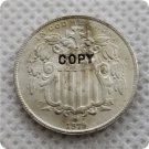US 1879 Shield Nickel 5C Five Cent No Rays Copy Coin For Collection US 1879 Shield Nickel 5C Five Cent No Rays Copy Coin For Collection
