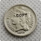 1879 US 3C Three Cent Nickel Copy Coin