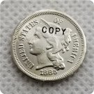1885 US 3C Three Cent Nickel Copy Coin