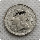 1888 US 3C Three Cent Nickel Copy Coin