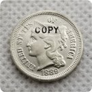 1889 US 3C Three Cent Nickel Copy Coin