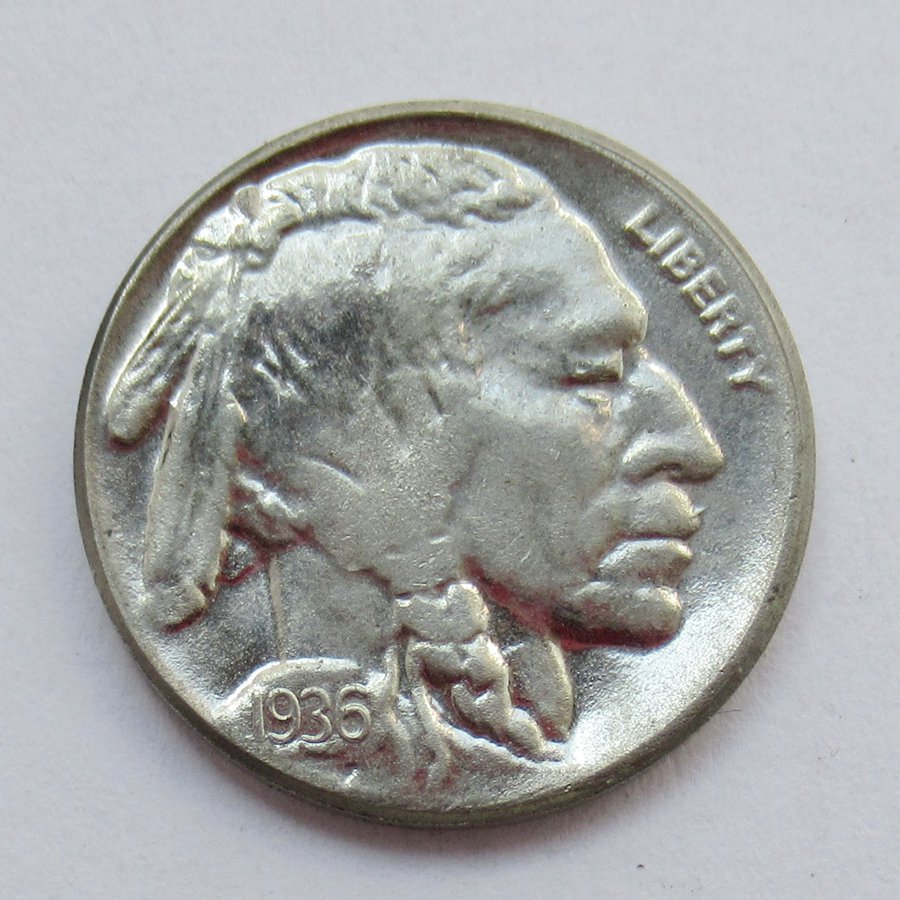 US 1936-S Indian Head 5C Buffalo Nickel Five Cents Copy Coin  For Collection
