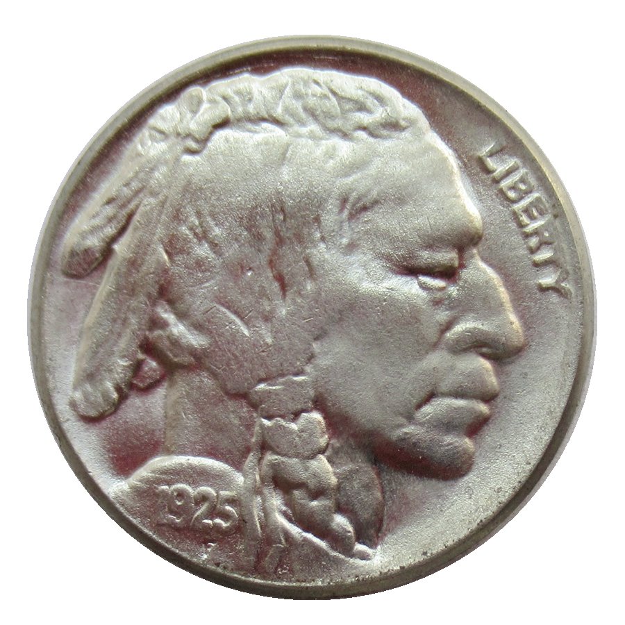US 1925-D Indian Head 5C Buffalo Nickel Five Cents Copy Coin For Collection